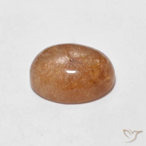 Quartz rutile Marron très clair naturelle ovale, 2.06 ct, Transparent