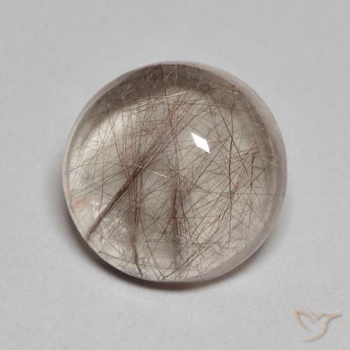 5.22ct Naturel Clair avec brun Quartz rutile, Tour, Transparent