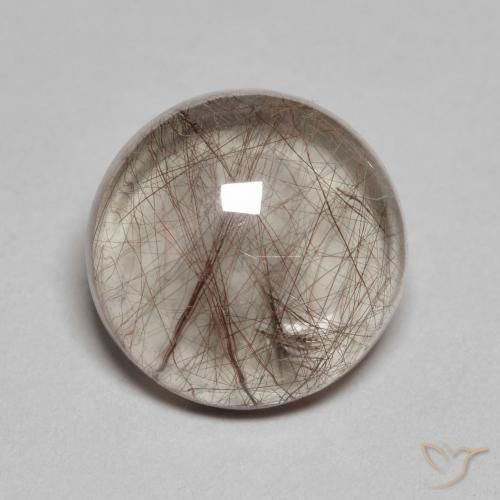 Quartz rutile Clair avec brun naturelle Tour, 5.22 ct, Transparent