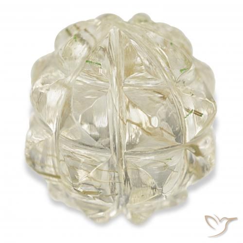 15.22ct Doré léger Quartz rutile Pierres précieuses, Fantaisie, Transparent