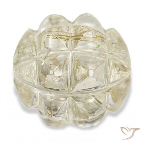 Quartz rutile Doré léger naturelle Fantaisie, 15.22 ct, Transparent