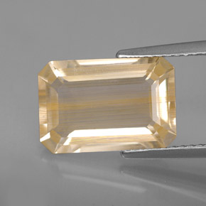 Topaze rutile Doré naturelle Transparent, 6.19 ct, Transparent / Translucide