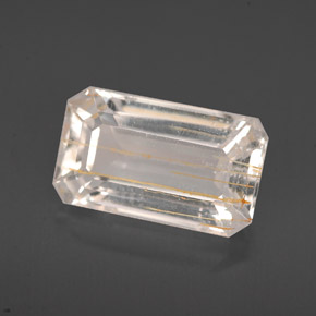 Topaze rutilée jaune naturelle transparent, 4,64 ct, transparent / translucide