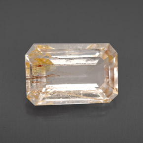 Topaze rutilée jaune naturelle transparent, 3,86 ct, transparent / translucide