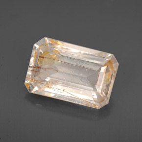 Topaze rutilée jaune naturelle transparent, 3,86 ct, transparent / translucide