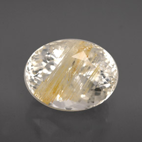 Topaze rutilée jaune naturelle transparent, 7,05 ct, transparent / translucide