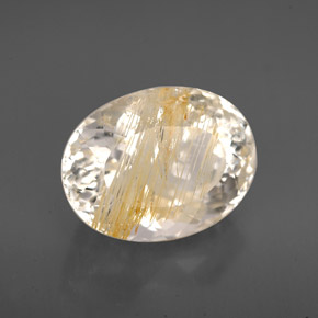 Topaze rutilée jaune naturelle transparent, 7,05 ct, transparent / translucide