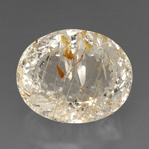 Topaze rutilée jaune naturelle transparent, 24,30 ct, transparent / translucide