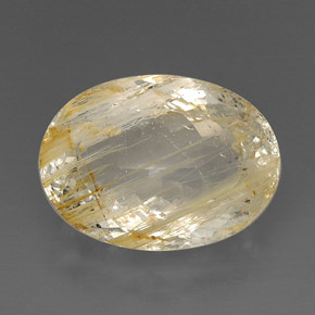 Topaze rutilée jaune naturelle transparent, 27,57 ct, transparent / translucide