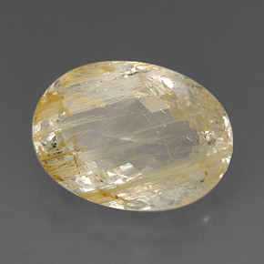 Topaze rutilée jaune naturelle transparent, 27,57 ct, transparent / translucide