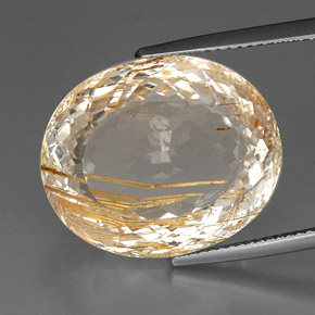 Topaze rutile Doré naturelle Transparent, 28.32 ct, Transparent / Translucide
