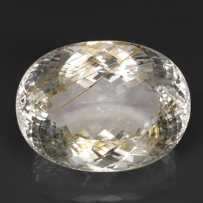 Topaze rutilée jaune naturelle transparent, 63,56 ct, transparent / translucide