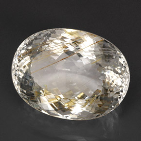 Topaze rutilée jaune naturelle transparent, 63,56 ct, transparent / translucide