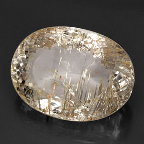 Topaze rutilée jaune naturelle transparent, 44,78 ct, transparent / translucide