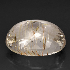 Topaze rutilée jaune naturelle transparent, 44,78 ct, transparent / translucide