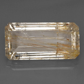 Topaze rutilée jaune naturelle transparent, 33,45 ct, transparent / translucide