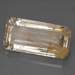 Topaze rutilée jaune naturelle transparent, 33,45 ct, transparent / translucide