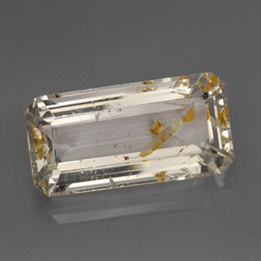 Topaze rutilée jaune naturelle transparent, 22,78 ct, transparent / translucide