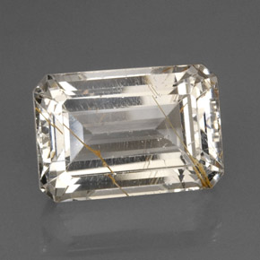 Topaze rutile Doré naturelle Transparent, 26.62 ct, Transparent / Translucide