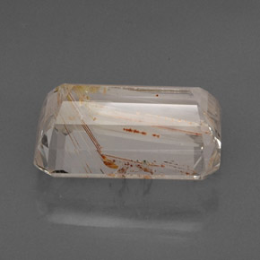 Topaze rutilée jaune naturelle transparent, 22,46 ct, transparent / translucide
