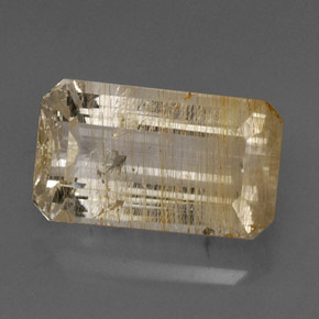 Topaze rutilée jaune naturelle transparent, 17,73 ct, transparent / translucide