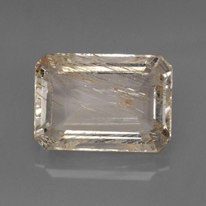 Topaze rutilée jaune naturelle transparent, 20,31 ct, transparent / translucide