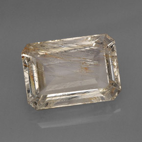 Topaze rutilée jaune naturelle transparent, 20,31 ct, transparent / translucide