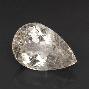 Topaze rutilée jaune naturelle transparent, 28,45 ct, transparent / translucide