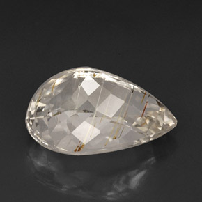Topaze rutilée jaune naturelle transparent, 28,45 ct, transparent / translucide
