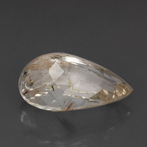 Topaze rutilée jaune naturelle transparent, 20,64 ct, transparent / translucide