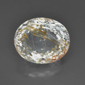 Topaze rutilée jaune naturelle transparent, 36,85 ct, transparent / translucide