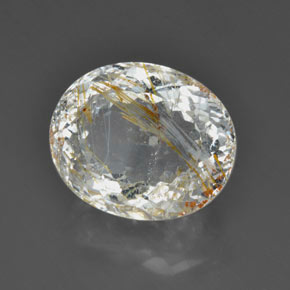Topaze rutilée jaune naturelle transparent, 36,85 ct, transparent / translucide