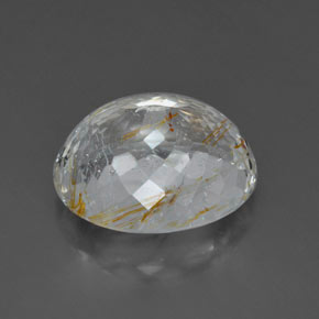 Topaze rutilée jaune naturelle transparent, 36,85 ct, transparent / translucide