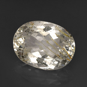 Topaze rutilée jaune naturelle transparent, 18,44 ct, transparent / translucide