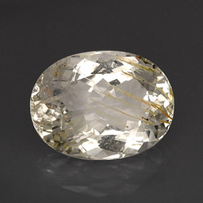 Topaze rutilée jaune naturelle transparent, 18,44 ct, transparent / translucide