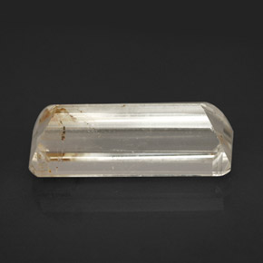 Topaze rutilée jaune naturelle taille émeraude, 7,41 ct, transparent