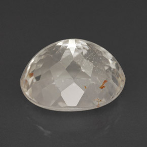 Topaze rutilée jaune naturelle coupe ovale, 5,62 ct, transparent