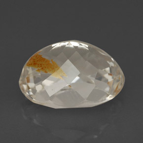 Topaze rutilée jaune naturelle coupe ovale, 5,72 ct, transparent