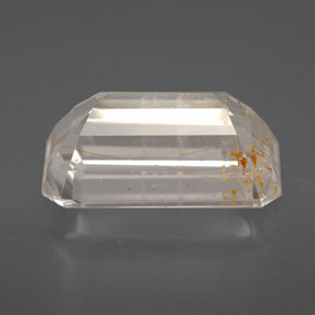 Topaze rutilée jaune naturelle taille émeraude, 9,20 ct, transparent