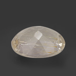 Topaze rutilée jaune naturelle coupe ovale, 17,25 ct, transparent