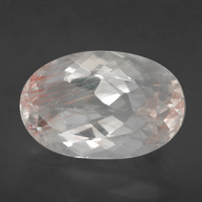 Topaze rutilée jaune naturelle coupe ovale, 13,78 ct, transparent