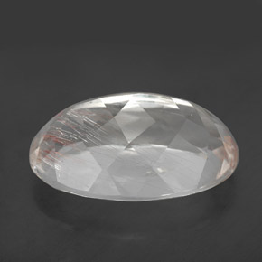 Topaze rutilée jaune naturelle coupe ovale, 13,78 ct, transparent