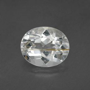 Topaze rutilée jaune naturelle coupe ovale, 4,63 ct, transparent