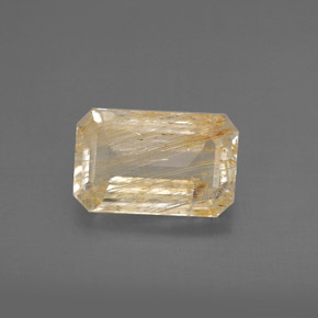 Topaze rutilée jaune naturelle transparent, 2,69 ct, transparent / translucide