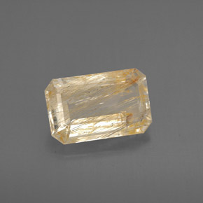 Topaze rutilée jaune naturelle transparent, 2,69 ct, transparent / translucide