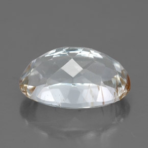 Topaze rutilée jaune naturelle coupe ovale, 6,49 ct, transparent