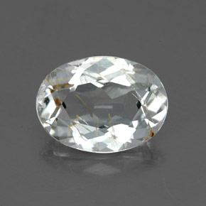 Topaze rutilée jaune naturelle coupe ovale, 2,91 ct, transparent