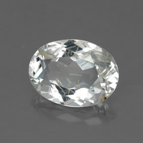 Topaze rutilée jaune naturelle coupe ovale, 2,91 ct, transparent
