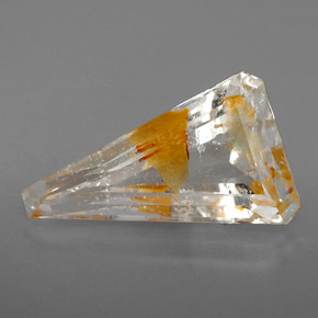 Topaze rutilée jaune naturelle forme fantaisie, 6,31 ct, transparent