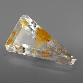 Topaze rutilée jaune naturelle forme fantaisie, 6,31 ct, transparent